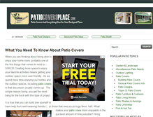 Tablet Screenshot of patiocoversplace.com